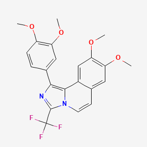 1-(3,4-Dimethoxyphenyl)-8,9-dimethoxy-3-(trifluoromethyl)imidazo[5,1-a]isoquinoline