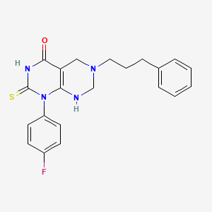 1-(4-fluorophenyl)-6-(3-phenylpropyl)-2-thioxo-2,3,5,6,7,8-hexahydropyrimido[4,5-d]pyrimidin-4(1H)-one