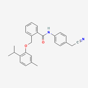 N-[4-(cyanomethyl)phenyl]-2-{[5-methyl-2-(propan-2-yl)phenoxy]methyl}benzamide