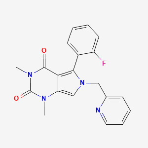 5-(2-fluorophenyl)-1,3-dimethyl-6-(pyridin-2-ylmethyl)-1H-pyrrolo[3,4-d]pyrimidine-2,4(3H,6H)-dione