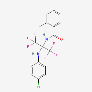 N-{2-[(4-chlorophenyl)amino]-1,1,1,3,3,3-hexafluoropropan-2-yl}-2-methylbenzamide