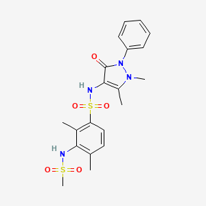 N-(1,5-dimethyl-3-oxo-2-phenyl-2,3-dihydro-1H-pyrazol-4-yl)-2,4-dimethyl-3-[(methylsulfonyl)amino]benzenesulfonamide