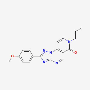 molecular formula C18H17N5O2 B11482679 2-(4-methoxyphenyl)-7-propylpyrido[3,4-e][1,2,4]triazolo[1,5-a]pyrimidin-6(7H)-one 