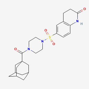 6-{[4-(1-adamantylcarbonyl)piperazin-1-yl]sulfonyl}-3,4-dihydroquinolin-2(1H)-one