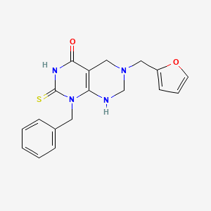 1-benzyl-6-(furan-2-ylmethyl)-2-sulfanyl-5,6,7,8-tetrahydropyrimido[4,5-d]pyrimidin-4(1H)-one