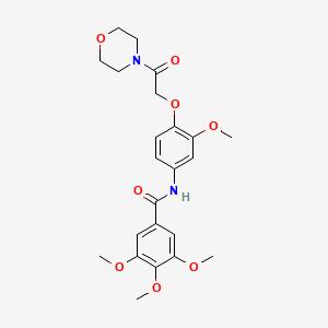 molecular formula C23H28N2O8 B11482705 3,4,5-trimethoxy-N-{3-methoxy-4-[2-(morpholin-4-yl)-2-oxoethoxy]phenyl}benzamide 