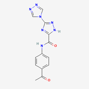 molecular formula C13H11N7O2 B11482734 N-(4-acetylphenyl)-2H-3,4'-bi-1,2,4-triazole-5-carboxamide 