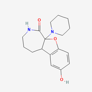 molecular formula C17H22N2O3 B11482743 7-hydroxy-10a-piperidino-2,3,4,5,5a,10a-hexahydro-1H-[1]benzofuro[2,3-c]azepin-1-one CAS No. 384362-66-7