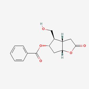 molecular formula C₁₅H₁₆O₅ B1148276 (3AS,4R,5S,6AR)-5-(苯甲酰氧基)六氢-4-(羟甲基)-2H-环戊[B]呋喃-2-酮 CAS No. 53275-53-9