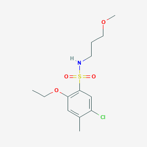 molecular formula C13H20ClNO4S B11482763 5-chloro-2-ethoxy-N-(3-methoxypropyl)-4-methylbenzenesulfonamide 