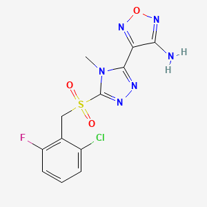 4-{5-[(2-chloro-6-fluorobenzyl)sulfonyl]-4-methyl-4H-1,2,4-triazol-3-yl}-1,2,5-oxadiazol-3-amine