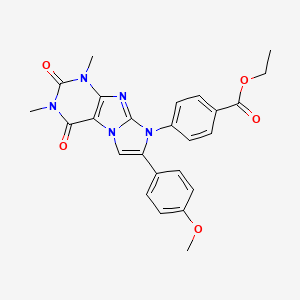 Ethyl 4-[7-(4-methoxyphenyl)-1,3-dimethyl-2,4-dioxo-1H,2H,3H,4H,8H-imidazo[1,2-G]purin-8-YL]benzoate