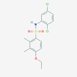 molecular formula C16H17Cl2NO3S B11482842 N-(2,5-dichlorophenyl)-4-ethoxy-2,3-dimethylbenzenesulfonamide 