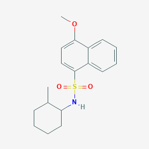 molecular formula C18H23NO3S B11482848 4-methoxy-N-(2-methylcyclohexyl)naphthalene-1-sulfonamide 