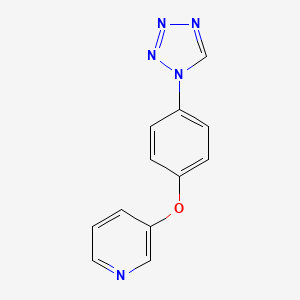 molecular formula C12H9N5O B11482868 3-[4-(1H-tetrazol-1-yl)phenoxy]pyridine 