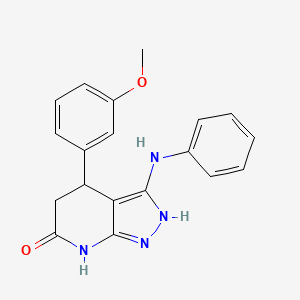 4-(3-methoxyphenyl)-3-(phenylamino)-1,4,5,7-tetrahydro-6H-pyrazolo[3,4-b]pyridin-6-one