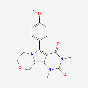 8-(4-methoxyphenyl)-3,5-dimethyl-12-oxa-3,5,9-triazatricyclo[7.4.0.02,7]trideca-1,7-diene-4,6-dione