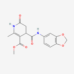 Methyl 4-(1,3-benzodioxol-5-ylcarbamoyl)-2-methyl-6-oxo-1,4,5,6-tetrahydropyridine-3-carboxylate