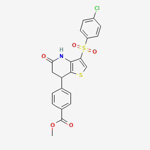 Methyl 4-{3-[(4-chlorophenyl)sulfonyl]-5-oxo-4,5,6,7-tetrahydrothieno[3,2-b]pyridin-7-yl}benzoate