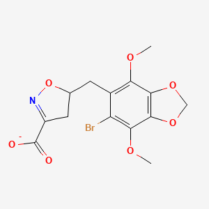 5-[(6-Bromo-4,7-dimethoxy-1,3-benzodioxol-5-yl)methyl]-4,5-dihydro-1,2-oxazole-3-carboxylate