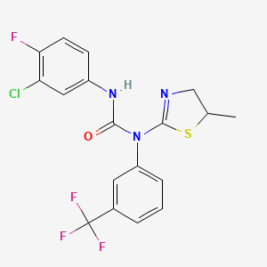 3-(3-Chloro-4-fluorophenyl)-1-(5-methyl-4,5-dihydro-1,3-thiazol-2-yl)-1-[3-(trifluoromethyl)phenyl]urea