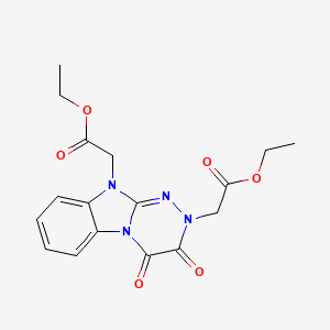 ethyl 2-[10-(2-ethoxy-2-oxoethyl)-3,4-dioxo-3,4-dihydro[1,2,4]triazino[4,3-a][1,3]benzimidazol-2(10H)-yl]acetate