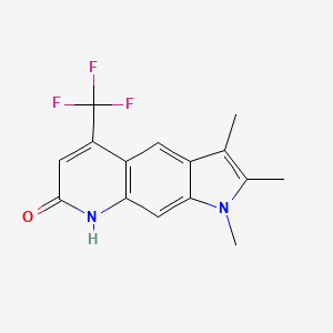 1,2,3-trimethyl-5-(trifluoromethyl)-1,8-dihydro-7H-pyrrolo[3,2-g]quinolin-7-one