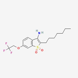 2-Heptyl-6-(2,2,2-trifluoroethoxy)-1-benzothiophen-3-amine 1,1-dioxide