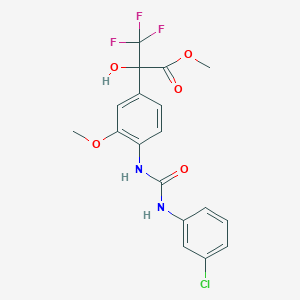 Methyl 2-(4-{[(3-chlorophenyl)carbamoyl]amino}-3-methoxyphenyl)-3,3,3-trifluoro-2-hydroxypropanoate