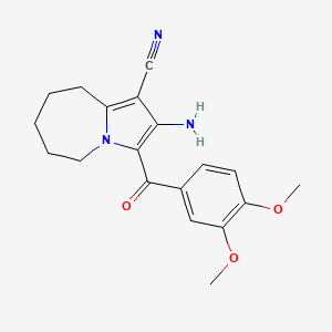 5H-Pyrrolo[1,2-a]azepine-1-carbonitrile, 2-amino-3-(3,4-dimethoxybenzoyl)-6,7,8,9-tetrahydro-