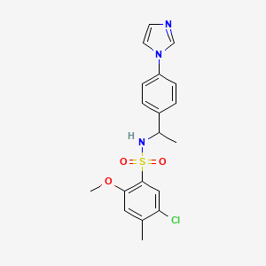 5-chloro-N-{1-[4-(1H-imidazol-1-yl)phenyl]ethyl}-2-methoxy-4-methylbenzenesulfonamide