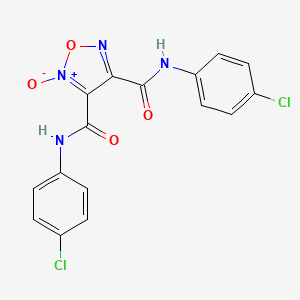 molecular formula C16H10Cl2N4O4 B11483010 N,N'-bis(4-chlorophenyl)-1,2,5-oxadiazole-3,4-dicarboxamide 2-oxide 