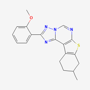 2-(2-Methoxyphenyl)-9-methyl-8,9,10,11-tetrahydro[1]benzothieno[3,2-e][1,2,4]triazolo[1,5-c]pyrimidine