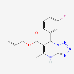 molecular formula C15H14FN5O2 B11483024 Prop-2-en-1-yl 7-(3-fluorophenyl)-5-methyl-4,7-dihydrotetrazolo[1,5-a]pyrimidine-6-carboxylate 