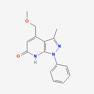 6H-Pyrazolo[3,4-b]pyridin-6-one, 1,7-dihydro-4-(methoxymethyl)-3-methyl-1-phenyl-