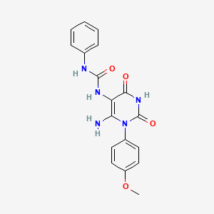 1-[6-Amino-1-(4-methoxyphenyl)-2,4-dioxo-1,2,3,4-tetrahydropyrimidin-5-yl]-3-phenylurea