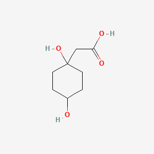 B1148310 2-(1,4-Dihydroxycyclohexyl)acetic acid CAS No. 517883-38-4