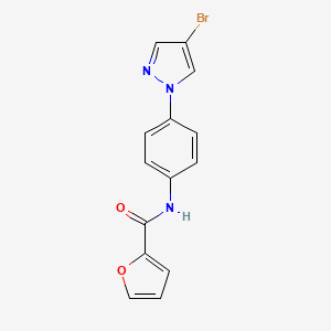 N-[4-(4-bromo-1H-pyrazol-1-yl)phenyl]furan-2-carboxamide