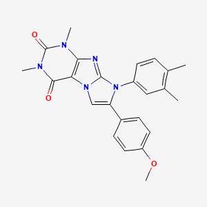 8-(3,4-dimethylphenyl)-7-(4-methoxyphenyl)-1,3-dimethyl-1H-imidazo[2,1-f]purine-2,4(3H,8H)-dione