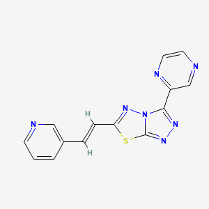 3-(pyrazin-2-yl)-6-[(E)-2-(pyridin-3-yl)ethenyl][1,2,4]triazolo[3,4-b][1,3,4]thiadiazole