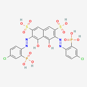 molecular formula C22H16Cl2N4O14P2S2 B1148316 2,7-萘二磺酸，3,6-双[(4-氯-2-膦苯基)偶氮]-4,5-二羟基- CAS No. 1914-99-4