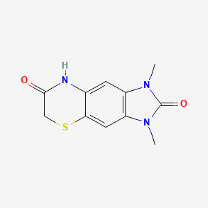 molecular formula C11H11N3O2S B11483189 1,3-dimethyl-3,8-dihydroimidazo[4,5-g][1,4]benzothiazine-2,7(1H,6H)-dione 