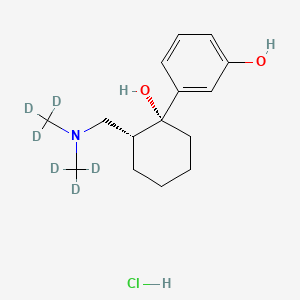 molecular formula C₁₅H₁₈D₆ClNO₂ B1148319 (+)-去甲基曲马多-D6 CAS No. 1261393-87-6