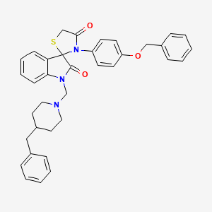 3'-[4-(benzyloxy)phenyl]-1-[(4-benzylpiperidin-1-yl)methyl]-4'H-spiro[indole-3,2'-[1,3]thiazolidine]-2,4'(1H)-dione