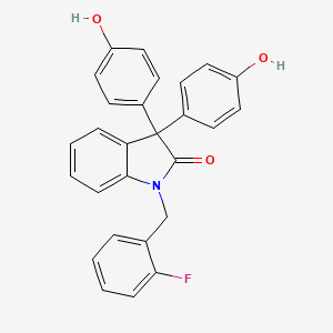 1-(2-fluorobenzyl)-3,3-bis(4-hydroxyphenyl)-1,3-dihydro-2H-indol-2-one