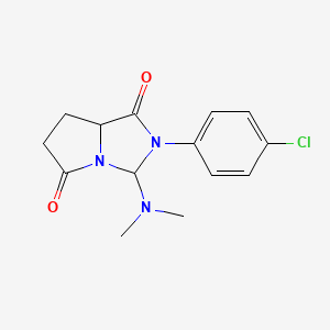 2-(4-chlorophenyl)-3-(dimethylamino)tetrahydro-1H-pyrrolo[1,2-c]imidazole-1,5(6H)-dione