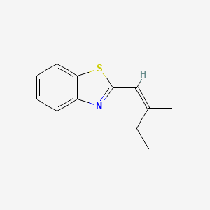 B1148322 2-[(1Z)-2-Methyl-1-buten-1-yl]-1,3-benzothiazole CAS No. 1628-62-2