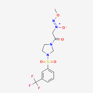 2-[(Z)-methoxy-NNO-azoxy]-1-(3-{[3-(trifluoromethyl)phenyl]sulfonyl}imidazolidin-1-yl)ethanone