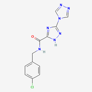 molecular formula C12H10ClN7O B11483238 N-(4-chlorobenzyl)-2H-3,4'-bi-1,2,4-triazole-5-carboxamide 