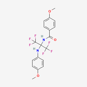 N-{1,1,1,3,3,3-hexafluoro-2-[(4-methoxyphenyl)amino]propan-2-yl}-4-methoxybenzamide